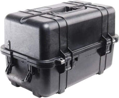 Pelican Products, Inc. - 12-47/64" Wide x 12-3/4" High, Clamshell Hard Case - Black, Polypropylene - USA Tool & Supply