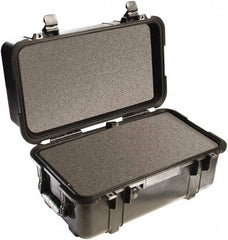Pelican Products, Inc. - 12-47/64" Wide x 12-3/4" High, Clamshell Hard Case - Black, Polypropylene - USA Tool & Supply