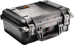 Pelican Products, Inc. - 13" Wide x 6-53/64" High, Clamshell Hard Case - Black, Polypropylene - USA Tool & Supply