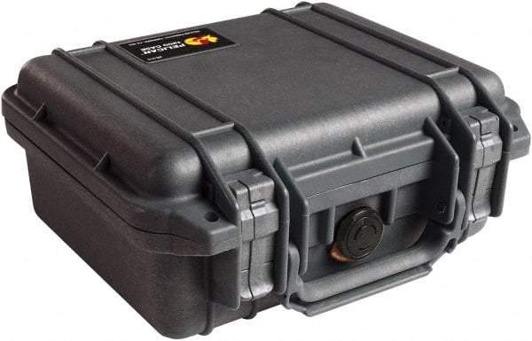 Pelican Products, Inc. - 9-11/16" Wide x 4-7/8" High, Clamshell Hard Case - Black, Polypropylene - USA Tool & Supply