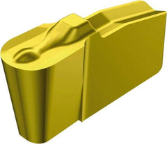 Sandvik Coromant - 30N151.2 4U Grade 235, 4mm Cutting Width Carbide Grooving Insert - 2mm Max Depth of Cut, Neutral, 2mm Corner Radius, TiCN/TiN Finish - USA Tool & Supply