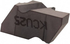 Kennametal - 2094NG Grade KCU25, 2.39mm Cutting Width Carbide Grooving Insert - 2.79mm Max Depth of Cut, Left Hand, 0.19mm Corner Radius, AlTiN Finish - USA Tool & Supply