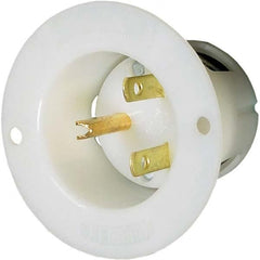 Hubbell Wiring Device-Kellems - Straight Blade Plugs & Connectors Connector Type: Flanged Inlet Grade: Industrial - USA Tool & Supply