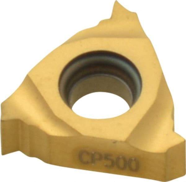 Seco - 11NR Internal Right Hand 18 UN Laydown Threading Insert - Grade CP500, TiAlN/TiN Coated Carbide - USA Tool & Supply