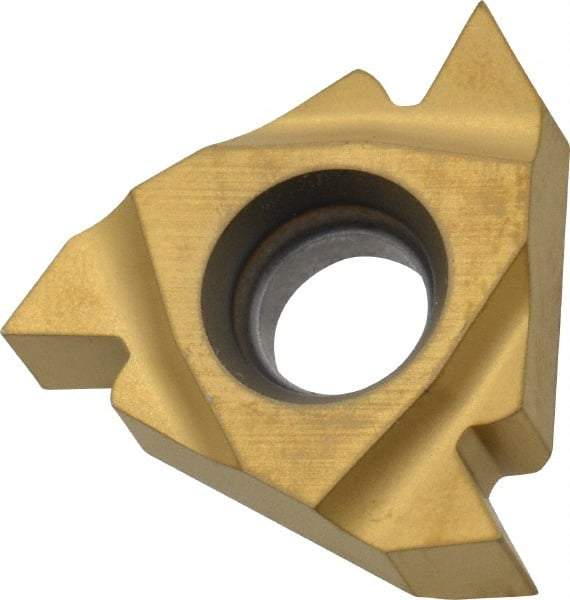 Seco - 16EL External Left Hand 48-8 Partial Profile 60° Laydown Threading Insert - Grade CP500, TiAlN/TiN Coated Carbide - USA Tool & Supply