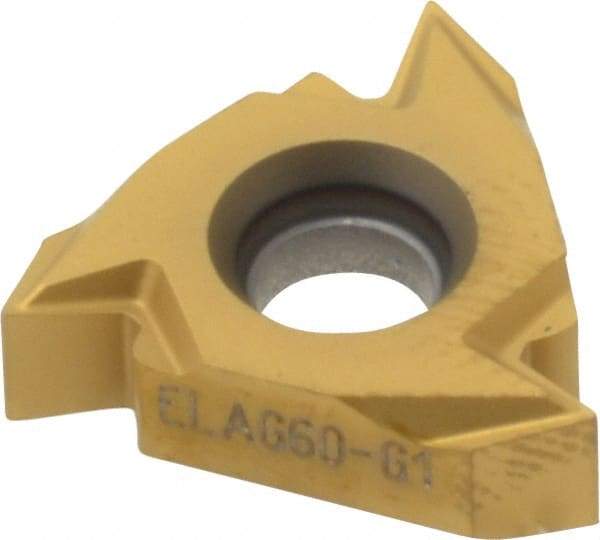 Seco - 16EL External Left Hand 48-8 Partial Profile 60° Laydown Threading Insert - Grade CP500, TiAlN/TiN Coated Carbide - USA Tool & Supply