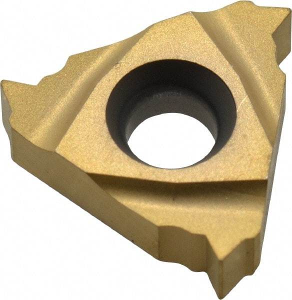 Seco - 16ER External Right Hand 14 NPTF Laydown Threading Insert - Grade CP500, TiAlN/TiN Coated Carbide - USA Tool & Supply