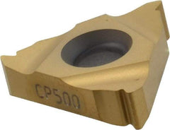 Seco - 16ER External Right Hand 16 UNJ Laydown Threading Insert - Grade CP500, TiAlN/TiN Coated Carbide - USA Tool & Supply
