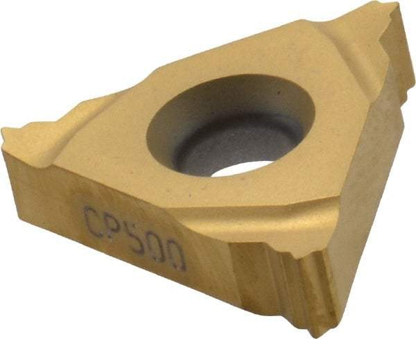 Seco - 16ER External Right Hand 28 UNJ Laydown Threading Insert - Grade CP500, TiAlN/TiN Coated Carbide - USA Tool & Supply