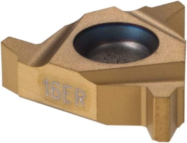 Seco - 16ER External Right Hand 8 Acme Laydown Threading Insert - Grade CP500, TiAlN/TiN Coated Carbide - USA Tool & Supply