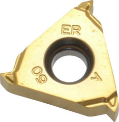 Seco - 16ER External Right Hand 48-16 Partial Profile 60° Laydown Threading Insert - Grade CP500, TiAlN/TiN Coated Carbide - USA Tool & Supply