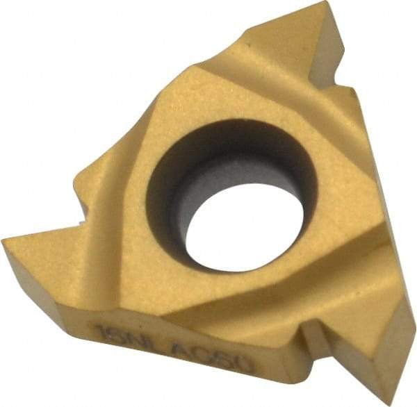 Seco - 16NL Internal Left Hand 48-8 Partial Profile 60° Laydown Threading Insert - Grade CP500, TiAlN/TiN Coated Carbide - USA Tool & Supply