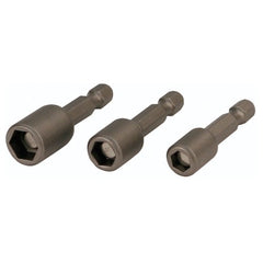 Nut Setter Magnetic 3 Piece Set 7.0, 8.0 & 10mm × 55mm OAL on 1/4″ Hex Drive - USA Tool & Supply