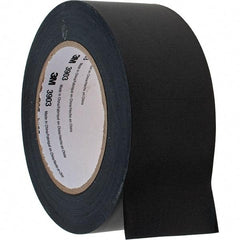 3M - 2" x 50 Yds Black Duct Tape - 6.5 mil, Rubber Adhesive, Vinyl Backing - USA Tool & Supply