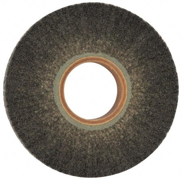 Norton - 6" Diam 220 Grit Silicon Carbide Unmounted Flap Wheel - 2" Hole, 1" Wide, Density 5, Nonwoven, Grade Fine, 3,000 Max RPM - USA Tool & Supply