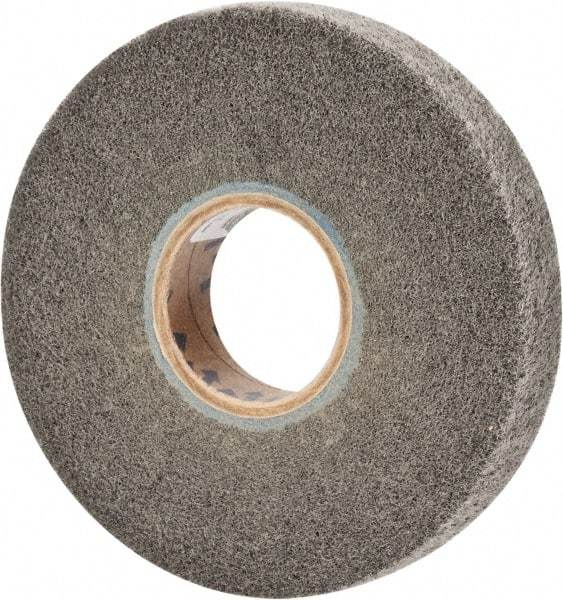Norton - 6" Diam 360 Grit Silicon Carbide Unmounted Flap Wheel - 2" Hole, 1" Wide, Density 5, Nonwoven, Grade Very Fine, 3,000 Max RPM - USA Tool & Supply