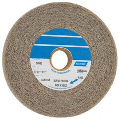 Norton - 6" Diam, 1" Face Width, 1" Center Hole, Medium Grade, Aluminum Oxide Deburring Wheel - Convolute, Medium Density 4 Grade, 4,500 RPM - USA Tool & Supply