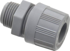 Woodhead Electrical - 12.7 to 14.27mm Capacity, Liquidtight, Straight Strain Relief Cord Grip - 1/2 NPT Thread, Nylon - USA Tool & Supply