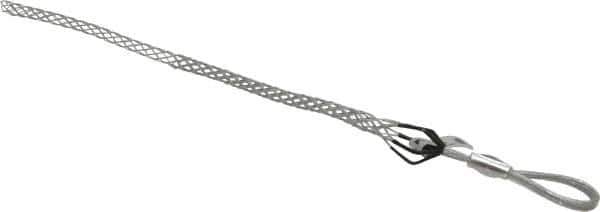 Woodhead Electrical - Flexible Eye, Closed Mesh, Steel Wire Pulling Grip - 14" Mesh, 1/2 to 0.74" Cable Diam - USA Tool & Supply