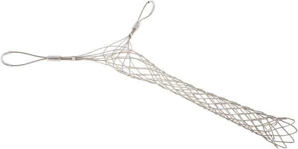 Woodhead Electrical - Double Eye, Closed Mesh, Bronze Wire Pulling Grip - 24" Mesh, 2-1/2 to 3" Cable Diam - USA Tool & Supply