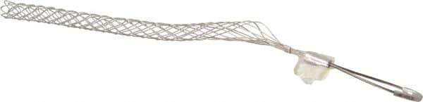 Woodhead Electrical - 1 to 1.24 Inch Cable Diameter, Tinned Bronze, Offset Loop Support Grip - 22 Inch Long, 1,680 Lb. Breaking Strength, 15 Inch Mesh Length - USA Tool & Supply