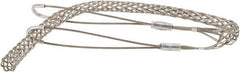 Woodhead Electrical - 3/4 to 0.99 Inch Cable Diameter, Tinned Bronze, Double Loop Support Grip - 36 Inch Long, 2,700 Lb. Breaking Strength, 26 Inch Mesh Length - USA Tool & Supply