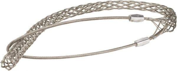 Woodhead Electrical - 1 to 1.24 Inch Cable Diameter, Tinned Bronze, Single Loop Support Grip - 39 Inch Long, 4,720 Lb. Breaking Strength, 29 Inch Mesh Length - USA Tool & Supply