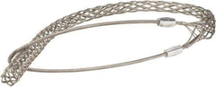 Woodhead Electrical - 1 to 1.24 Inch Cable Diameter, Tinned Bronze, Single Loop Support Grip - 39 Inch Long, 4,720 Lb. Breaking Strength, 29 Inch Mesh Length - USA Tool & Supply