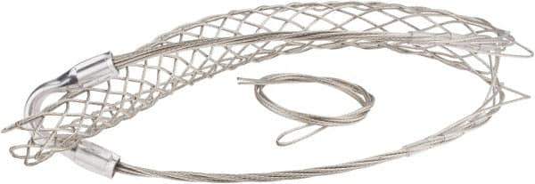 Woodhead Electrical - 1 to 1.24 Inch Cable Diameter, Tinned Bronze, Single Loop Support Grip - 24 Inch Long, 1,680 Lb. Breaking Strength, 15 Inch Mesh Length - USA Tool & Supply