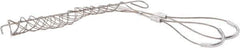 Woodhead Electrical - 1/2 to 0.61 Inch Cable Diameter, Tinned Bronze, Double Loop Support Grip - 18 Inch Long, 770 Lb. Breaking Strength, 11 Inch Mesh Length - USA Tool & Supply