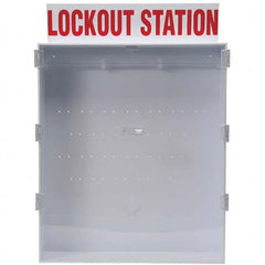 Brady - Empty Polystyrene/Acrylic Lockout Device & Tag Station - USA Tool & Supply