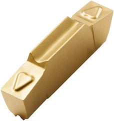 Seco - LCGF, 0.118" Cutting Width, FG, CP500 Grade, Double End Multi-Directional Turning Insert - TiAlN, TiN Coated - USA Tool & Supply