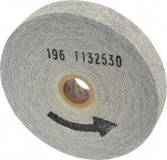 Norton - 6" Diam, 1" Face Width, 1" Center Hole, Medium Grade, Aluminum Oxide Deburring Wheel - Convolute, Hard Density 7 Grade, 6,000 RPM - USA Tool & Supply