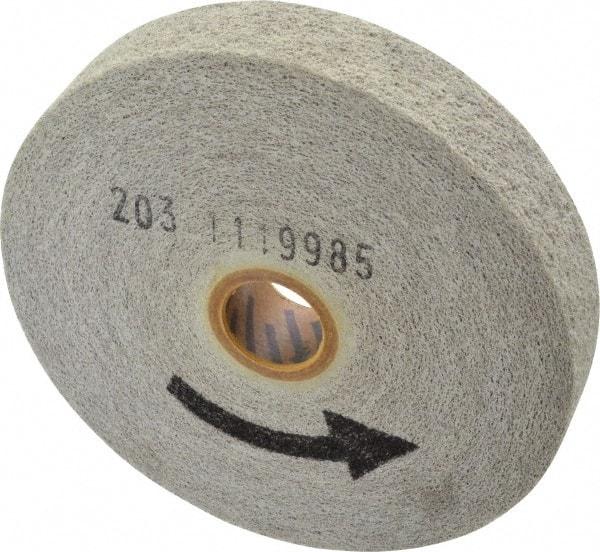 Norton - 6" Diam, 1" Face Width, 1" Center Hole, Fine Grade, Aluminum Oxide Deburring Wheel - Convolute, Medium Density 6 Grade, 4,500 RPM - USA Tool & Supply