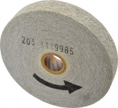 Norton - 6" Diam, 1" Face Width, 1" Center Hole, Fine Grade, Aluminum Oxide Deburring Wheel - Convolute, Medium Density 6 Grade, 4,500 RPM - USA Tool & Supply