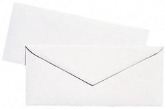 UNIVERSAL - 9-1/2" Long x 4-1/8" Wide Gummed Flap Plain White Envelope with Window - 24 Lb Paper Weight - USA Tool & Supply