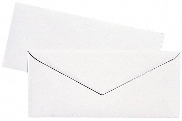 UNIVERSAL - 6-1/2" Long x 3-5/8" Wide Gummed Flap Plain White Envelope with Window - 24 Lb Paper Weight - USA Tool & Supply