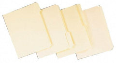 UNIVERSAL - 8-1/2 x 11" 5 Tabs, Three Hole Clear Plastic Reinforced Binder Holes, Economy Tab Dividers - Tan Tabs, Buff Folder - USA Tool & Supply