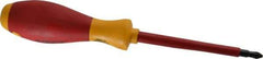 Wiha - #2, 8-9/16" OAL, Standard Phillips Screwdriver - 4" Blade Length, Ergonomic Handle - USA Tool & Supply