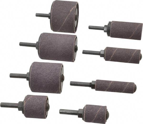 Merit Abrasives - 32-Piece Spiral Band Kit - Includes 3/4 to 2" Diam & 1 to 1-1/2" Wide Band Drums in Coarse, Medium & Fine Grades - USA Tool & Supply