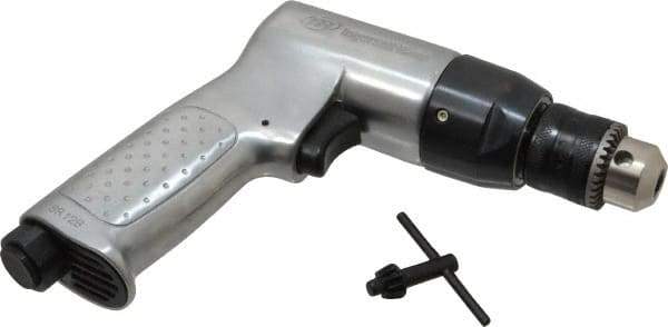 Ingersoll-Rand - 3/8" Keyed Chuck - Pistol Grip Handle, 2,000 RPM, 4 CFM, 0.5 hp, 90 psi - USA Tool & Supply