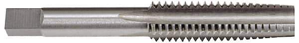 Hertel - #1-64 UNC 3B 2 Flute Bright Finish High Speed Steel Straight Flute Standard Hand Tap - Taper, Right Hand Thread, 1-11/16" OAL, H1 Limit - USA Tool & Supply