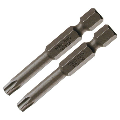 Security Torx Power Bit T10s × 50mm (2 Bit Pack) - USA Tool & Supply