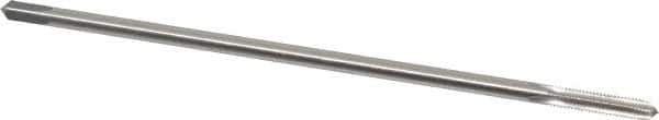Made in USA - M5x0.8 Metric Coarse, 4 Flute Plug Hand Pulley Tap - High Speed Steel, Bright Finish, Right Hand Flute, D4 Thread Limit, 6" OAL, 0.194" Shank Diam - USA Tool & Supply