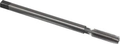 Made in USA - M10x1.5 Metric Coarse, 4 Flute Plug Hand Pulley Tap - High Speed Steel, Bright Finish, Right Hand Flute, D6 Thread Limit, 6" OAL, 3/8" Shank Diam - USA Tool & Supply