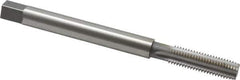 Made in USA - M12x1.75 Metric Coarse, 4 Flute, Bright Finish High Speed Steel, Hand, Extension Pulley Tap - Plug Chamfer, 6" OAL - USA Tool & Supply