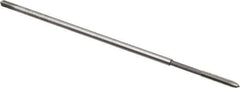 Made in USA - M4x0.70 Metric Coarse, 2 Flute, Bright Finish High Speed Steel, Spiral Point, Extension Pulley Tap - Plug Chamfer, 6" OAL - Exact Industrial Supply