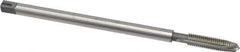 Made in USA - M8x1.25 Metric Coarse, 2 Flute, Bright Finish High Speed Steel, Spiral Point, Extension Pulley Tap - Plug Chamfer, 6" OAL - Exact Industrial Supply