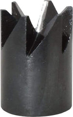 Made in USA - 90° Included Angle, 3/8-24" Hole Thread, Chamfer Edge, High Speed Steel, Outer Tube Edge Finishing Cutter - 7/8" Cutter Head Outside Diam, 1/2" Max Workpiece, 1-1/4" Long, 1/8" Threaded Hole Diam - USA Tool & Supply