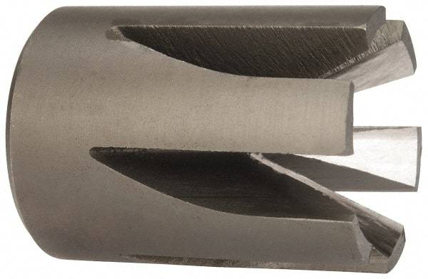 Made in USA - 90° Included Angle, 3/4-16" Hole Thread, Chamfer Edge, High Speed Steel, Outer Tube Edge Finishing Cutter - 1-1/2" Cutter Head Outside Diam, 1" Max Workpiece, 1-3/4" Long, 1/4" Threaded Hole Diam - USA Tool & Supply